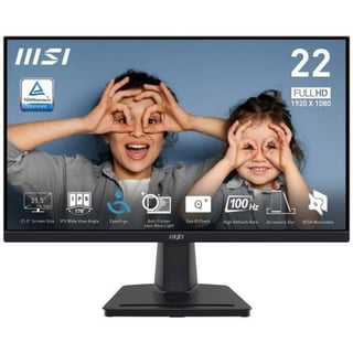 MSI 21.5'' Pro MP225 Flat IPS 1ms Adaptıve-Sync Siyah FHD Monitör 1920x1080,16:9,100HZ,HDMI,VGA,